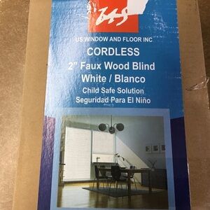 2" Cordless Faux Wood Blind 32.5" W x 64" H, Inside Mount
